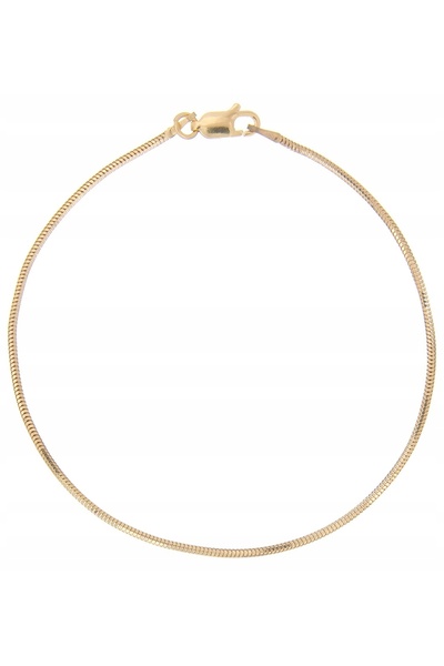 NO BRAND Brățară din argint, tip cablu, rotundă, 1,6mm, 20cm, aurie.