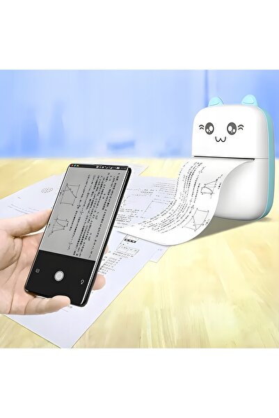 NO BRAND Drukuś Mini Imprimantă Termică Portabilă Wireless, Cablu USB, Rolă
