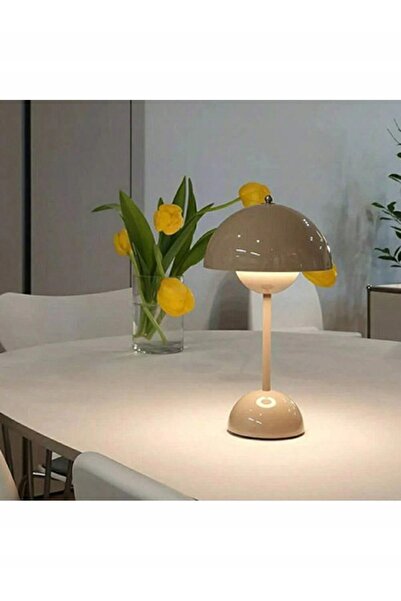 NO BRAND Lampă de birou/noptieră LED cu control tactil și USB, gri, Shein