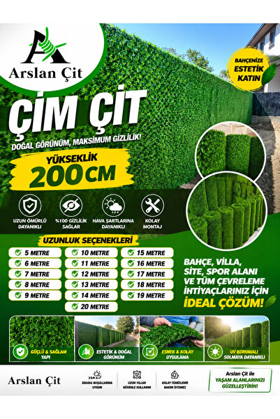 msy garden fenc ( 200 CM x 20 M ) Çim Çit Yeşil Bahçe Teli Galvanizli Yüksek ...