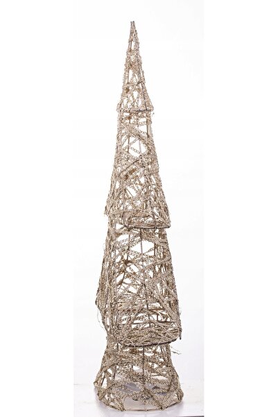 NO BRAND Brad de Crăciun decorativ Artpol, iluminat cu LED-uri, auriu, 48x38 cm