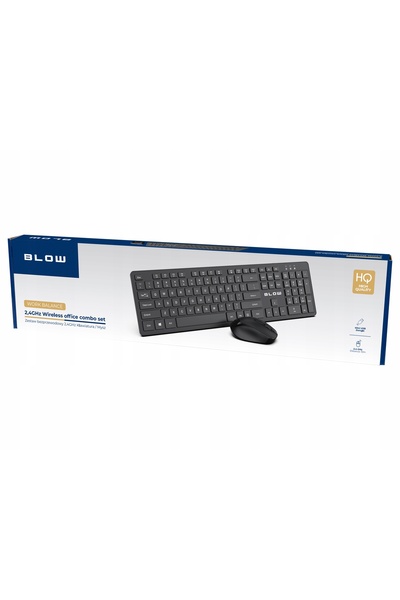 NO BRAND Set Tastatură Mouse Wireless Ergonomic Negru Laptop PC USB