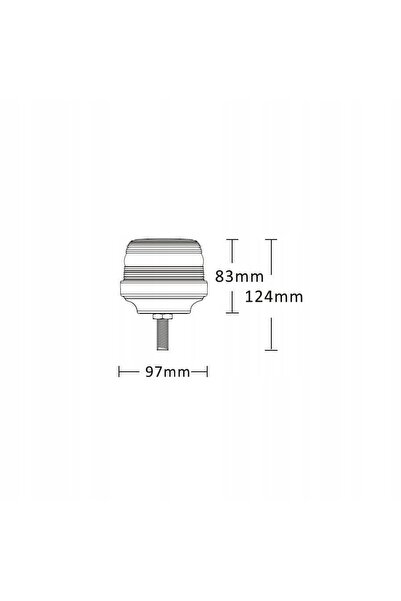 NO BRAND Lampă bliț cu 24 LED-uri, cu filet, 12V/24V 25W IP67