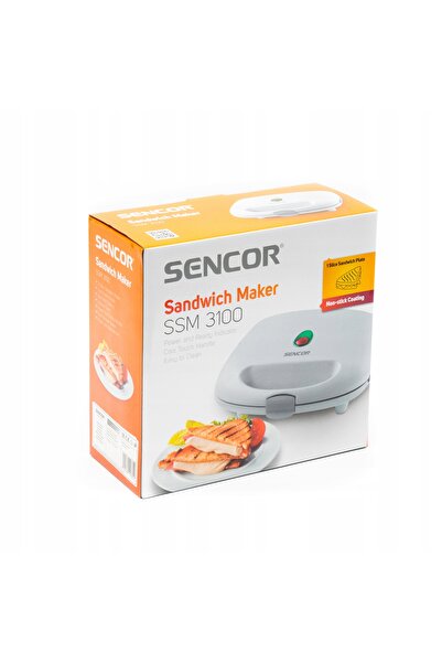 Sencor Aparat de făcut sandvișuri ușor, tip toaster, 700W, alb, TRIANGLE SAND...