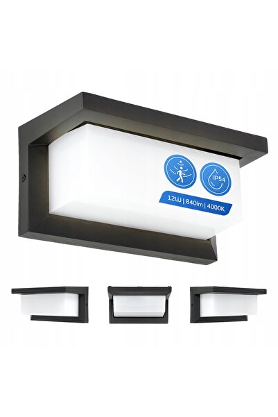 NO BRAND Lampă de perete LED 12W Alb Neutru 840Lm Lentero IP54 Kobi