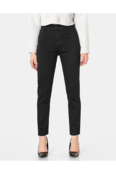 NO BRAND Blugi negri skinny de damă, elastici, cu talie înaltă 2143 W 41