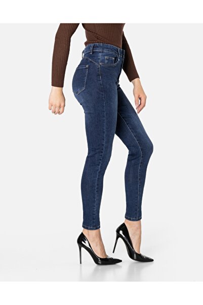 NO BRAND Blugi de damă slim push-up, cu talie înaltă, elastici 5403 w36