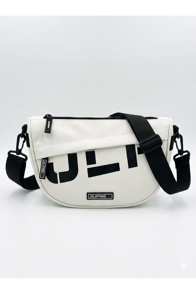 Jiliping Borsetă Unisex Tip Semilună, Geantă Crossbody Impermeabilă cu Compar...