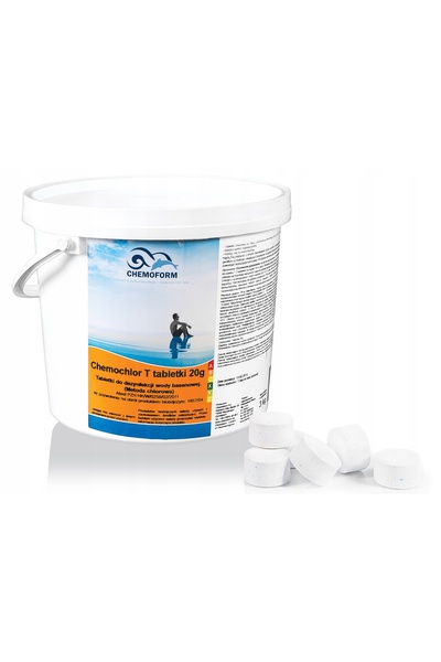 NO BRAND Chemo Chlor t Tablete Clor Stabilizat Piscină Mică 20g Chemoform 3kg