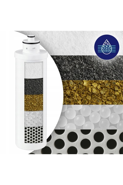 NO BRAND AquaFloow 5 în 1: filtru de apă compozit sub chiuvetă cu carbon și R...