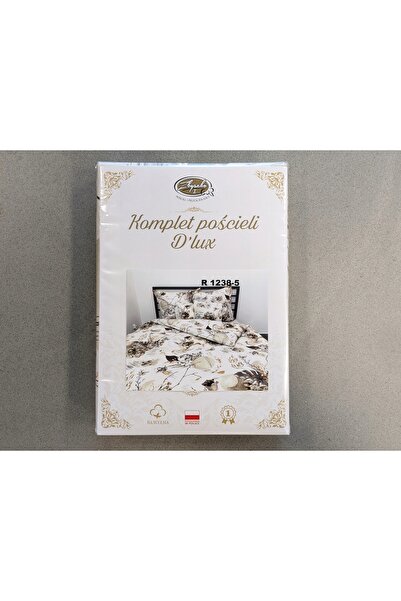 NO BRAND Lenjerie de pat Bumbac 160X200 Lux 1238-5 Frunze Bej