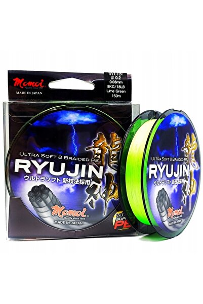 MOMOİ Fir împletit cu 8 fire spinning ryujin 0.18mm 150m verde fluo 13kg