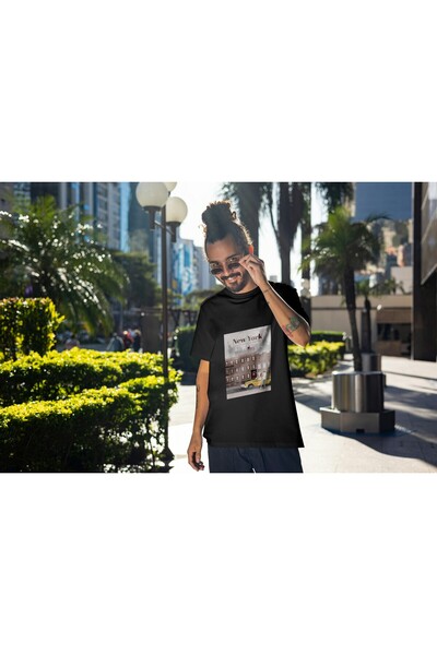 Inscriptie Tricou Unisex Bumbac Premium Casual " New York, Love "