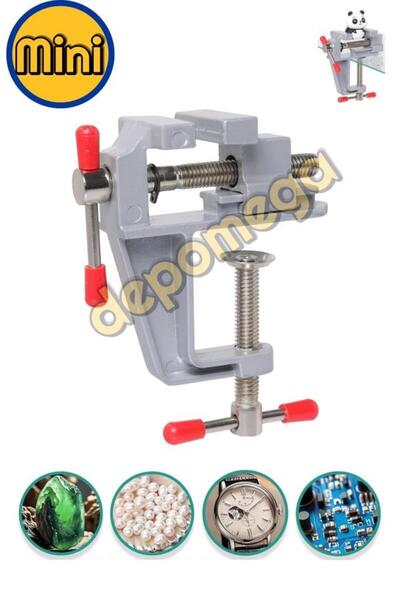 DepoMega Mini Masa Mengenesi Alüminyum Alaşım Takı Tespih Hobi Mengene 37 mm