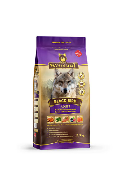 NO BRAND Wolfsblut Black Bird Adult Turkey Bataty 12,5kg Hrană pentru câini