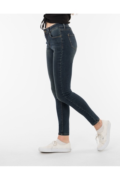 NO BRAND Blugi Rurki Slim Skinny de damă, cu talie înaltă, elastici, 196 70 cm