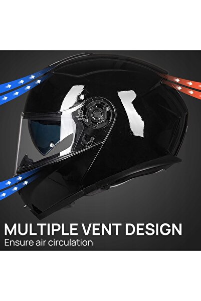 NO BRAND Casca Ilm Moto cu Vizieră Dublă Model 159 Ece22.06 Roz m
