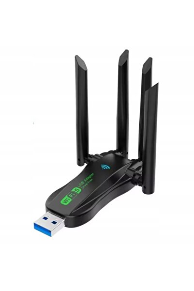 NO BRAND Placă de rețea USB Wifi 5 Ac1300 Dual Band 2.4G/5Ghz cu 4 antene