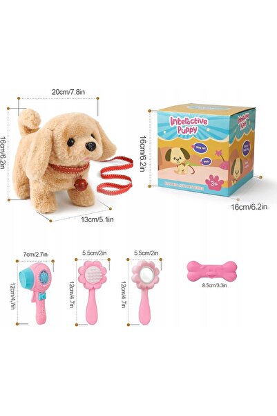 NO BRAND Pies Cățeluș Interactiv de Pluș Electronic Labrador pentru Copii