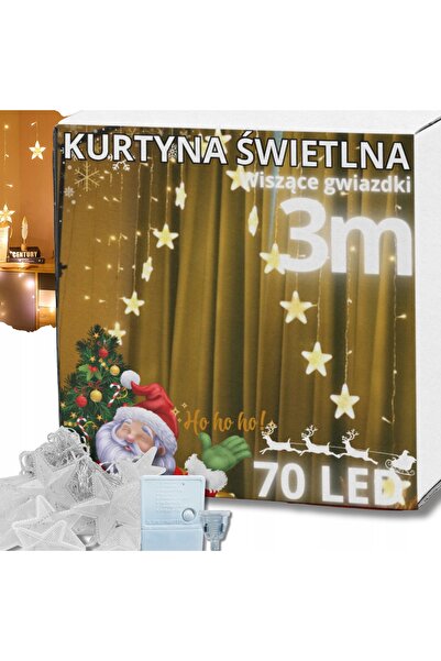 Sternhoff Lumini LED tip perdea cu stele, Lumini de Crăciun, Lumini pentru br...