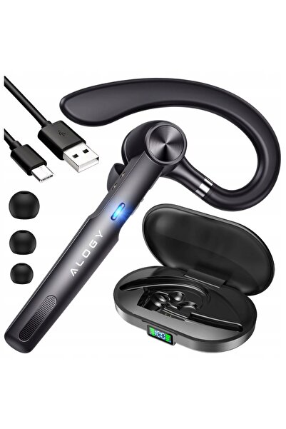 NO BRAND Căști wireless Bluetooth Alogy cu carcasă de încărcare, 12 ore de au...