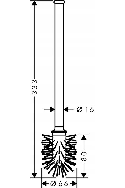 Hansgrohe Perie de toaletă cromată 40089000