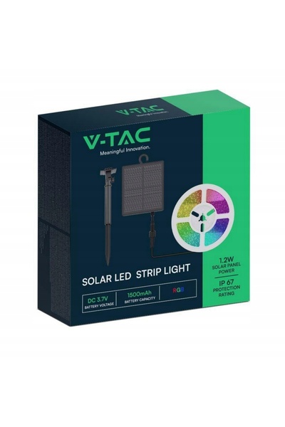 NO BRAND Bandă LED V-TAC alimentată solar, lungime 5m, telecomandă VT-2835 RG...
