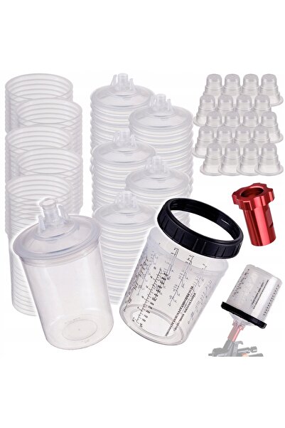 TC Technic 50X 650ml 190µm Set de cupe pentru amestecat vopsea Adaptor sistem...