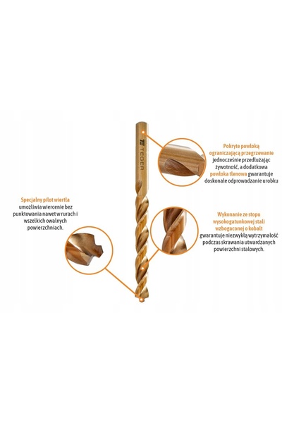 NO BRAND Burghiu pentru metal 14mm Cobalt Cilindric Teger
