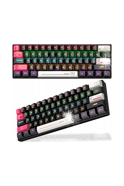 Onikuma Tastatură mecanică de gaming G55 Mini Switch Maro RGB
