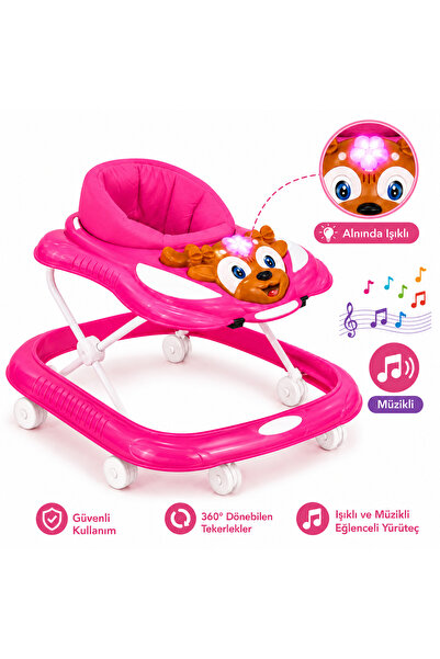 Kasel Müzikli ve ışıklı çocuk bebek yürüteç