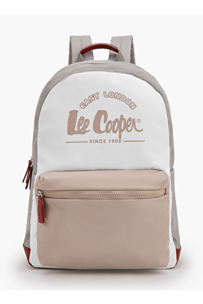 Lee Cooper Logo Print Backpack with Front Pocket