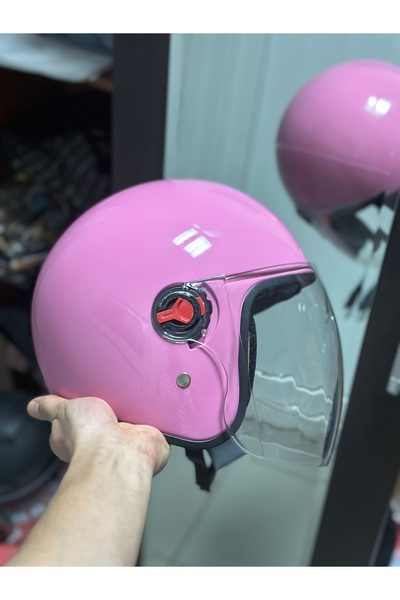 Palas Motor ( Motokaskk ) Pembe Kask Sertifikasızdır / Standart beden / Ceza ...