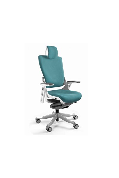 Unique Scaun de birou ergonomic Wau 2, Albastru turcoaz/Alb