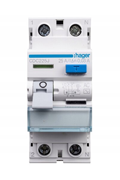 hager Disjunctor diferențial de curent rezidual 25A/30mA 2P AC CDC225J