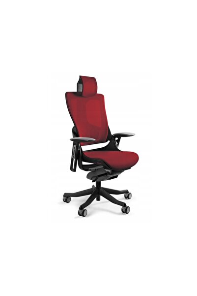 Unique Scaun de birou ergonomic WAU 2, Roșu intens/Negru