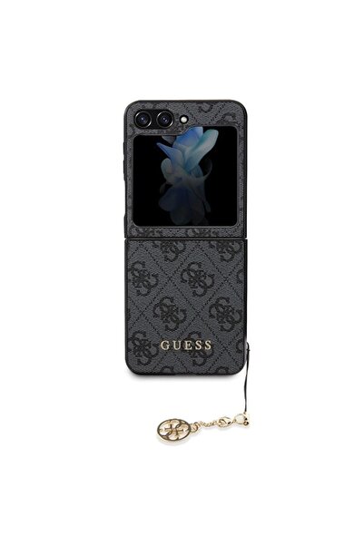 Guess 4G Charms Σκληρή Θήκη για Samsung Galaxy Z Flip5, Γκρι