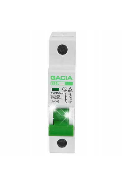 Gacia Disjunctor cu siguranță B6 6A 1P 6kA Monofazat
