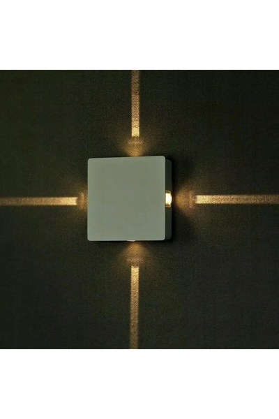 NO BRAND V-Tac 4W LED IP65 Alb Aplică de perete pătrată Vt-704 4000K 428Lm