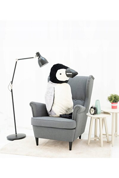 NO BRAND Ursuleț de pluș mare, Pinguin de pluș, Jucărie de pluș moale, de îmb...