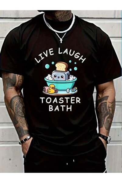 799 100% Cotton Live Laugh Toaster Bath, Sarcastic Unhinged Meme Saying Round...