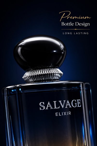 BRANDY DESIGN Salvage Elixir Eau de Parfum by Brandy Designs 100ml – Long-Lasting Luxury Perfume Spray with Dark Blue Bottle | Premium EDP Fragrance, 3.4 Fl. Oz