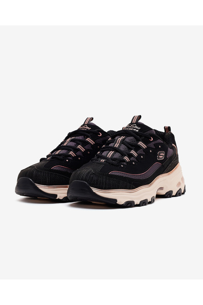 SKECHERS حذاء رياضي نسائي من D'lites باللون الأسود / الذهبي الوردي 150873 BKRG