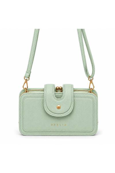 Berlin bags Wood 3 Compartment Burs Detailed Crossbody Bag