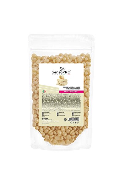 SensoPRO Milano Granule de ceară elastică, ciocolată albă, 100g