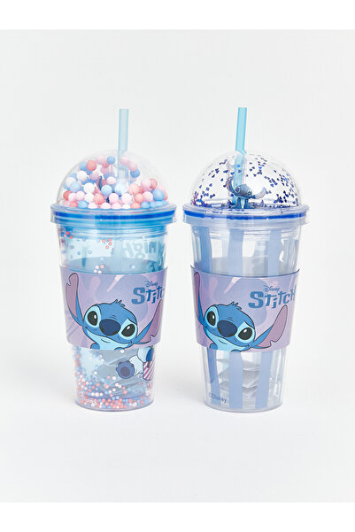 LC Waikiki Pahar pentru copii cu pai, cu imprimeu Stitch, 500 ml