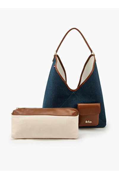 Lee Cooper Denim Shoulder Bag with Pouch