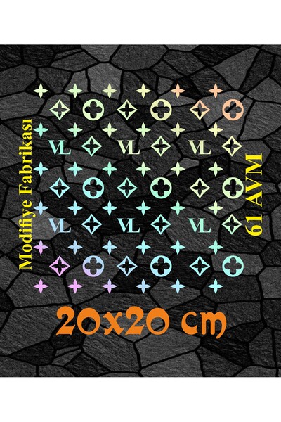 Modifiye Fabrikası VL Desen Sticker - Hologram - 20 x 20 Cm - Araç -Motor - L...