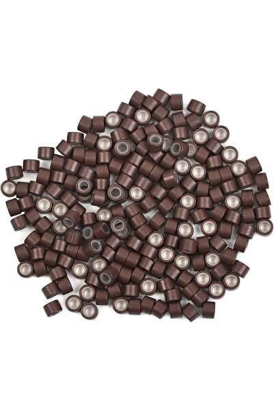 Estelle 500Pcs 4mm Silicone Lined Micro Ring Beads for Hair Extensions 5Color...