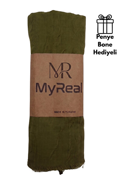MyReal Bamboo Kraş Shawl - Non-Ironing Natural Texture (90X200 cm)